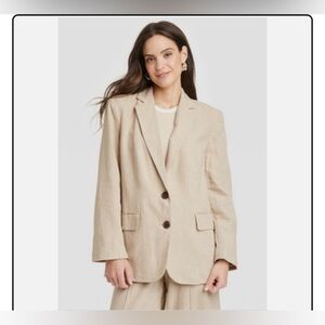 Target A New Day Women's Linen Blazer sz Small